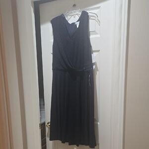 London Times Navy Midi Dress